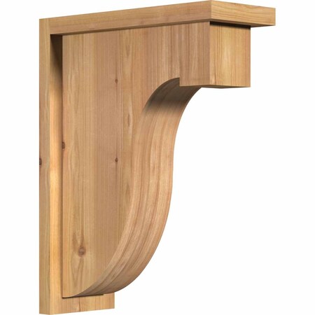 Ekena Millwork Del Monte Smooth Corbel w/Backplate, Western Red Cedar, 5 1/2"W x 14"D x 18"H COR06X14X18DEL01SWR